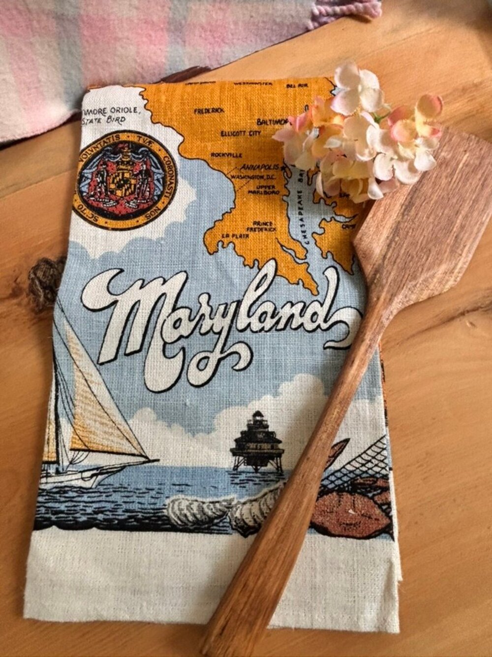1984 Maryland 350th Anniversary Linen Towel